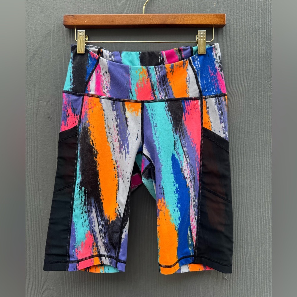 Zella Multicolor Abstract Bike Shorts
